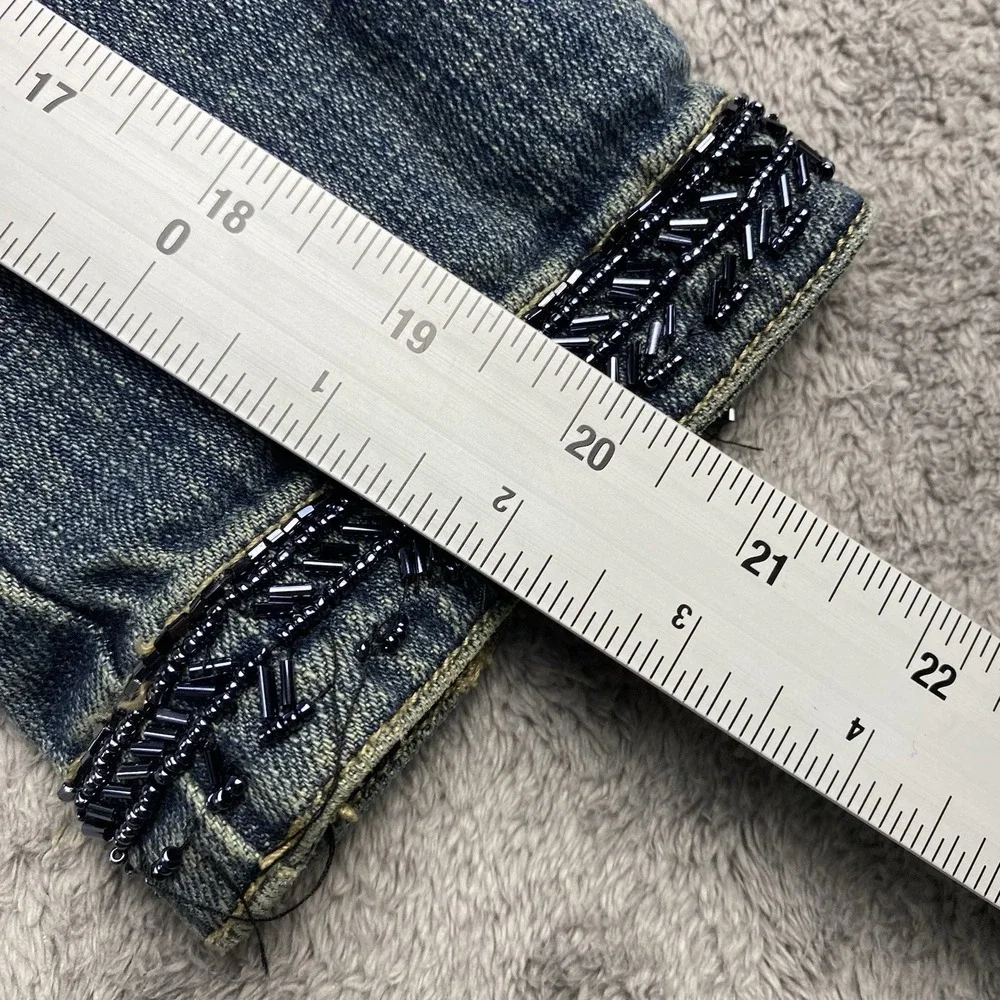 Vertigo Denim Jean Jacket Womens Large Blue‎ Pockets